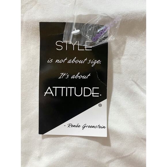 Renee Greenstein Attitudes Sleeveless Top Women's 2X White With Purple Sequins - Picture 4 of 6